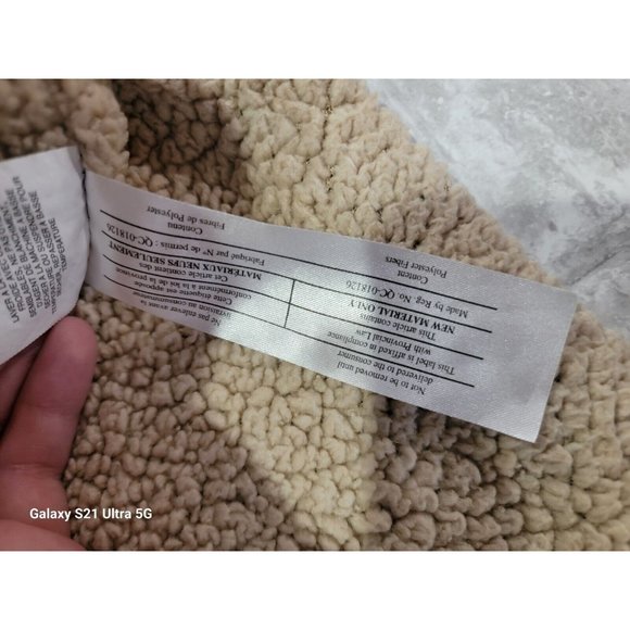 Wrangler Sherpa Lined Button Up Shirt Mens XL‎ Green Black LS Shacket - Picture 10 of 10